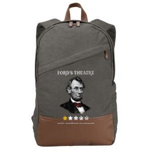 Fords Theater Presidential History Abe Lincoln Funny Cotton Canvas Backpack