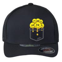 Funny Trippy Pocket Full Of Smiles Flexfit Unipanel Trucker Cap