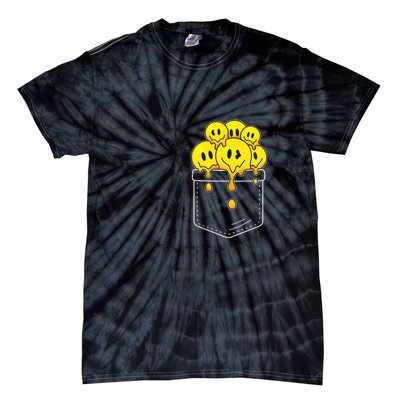 Funny Trippy Pocket Full Of Smiles Tie-Dye T-Shirt