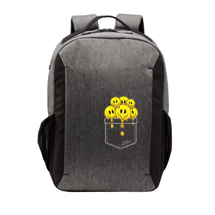 Funny Trippy Pocket Full Of Smiles Vector Backpack