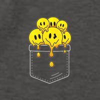 Funny Trippy Pocket Full Of Smiles Vector Backpack