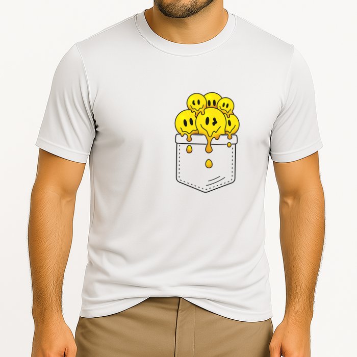 Funny Trippy Pocket Full Of Smiles Performance Shirt