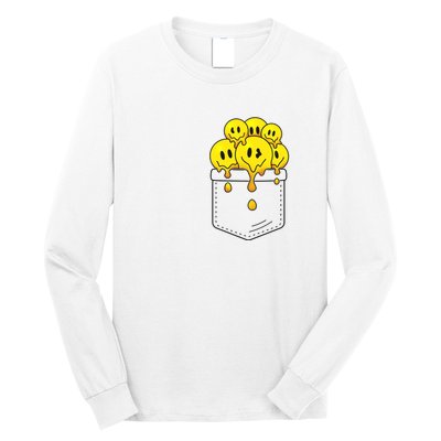 Funny Trippy Pocket Full Of Smiles Long Sleeve Shirt
