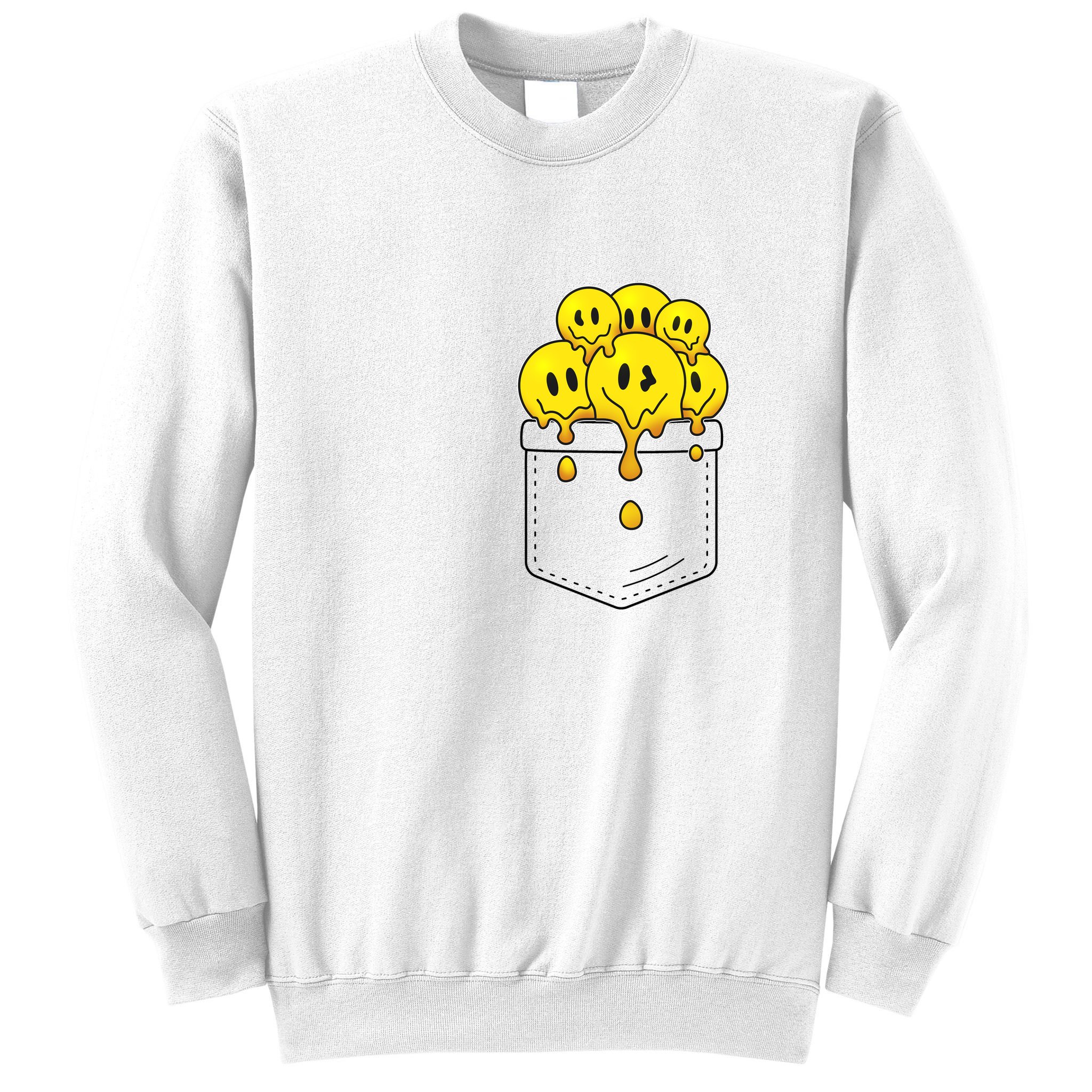 Funny Trippy Pocket Full Of Smiles Sweatshirt