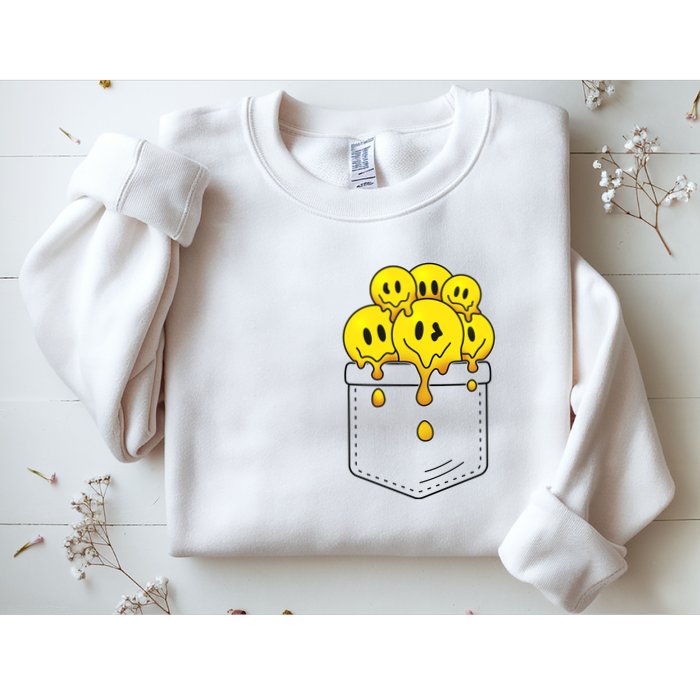 Funny Trippy Pocket Full Of Smiles Sweatshirt