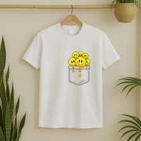 Funny Trippy Pocket Full Of Smiles T-Shirt