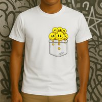 Funny Trippy Pocket Full Of Smiles T-Shirt