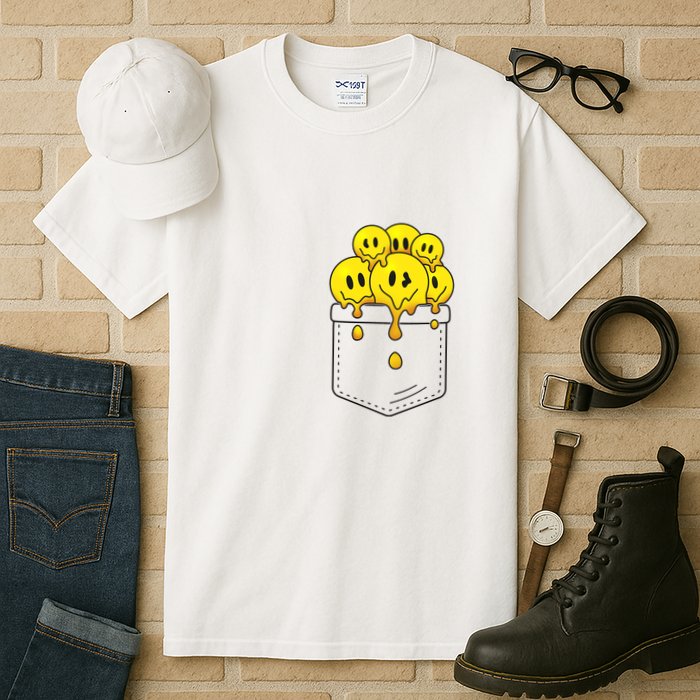 Funny Trippy Pocket Full Of Smiles Tall T-Shirt