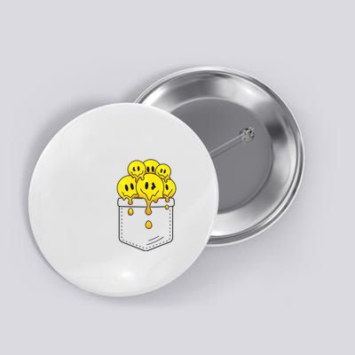 Funny Trippy Pocket Full Of Smiles Button