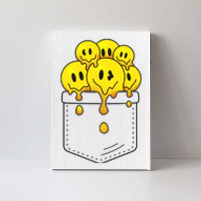 Funny Trippy Pocket Full Of Smiles Canvas