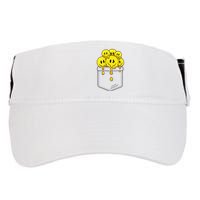Funny Trippy Pocket Full Of Smiles Adult Drive Performance Visor