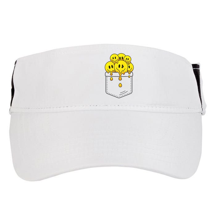 Funny Trippy Pocket Full Of Smiles Adult Drive Performance Visor
