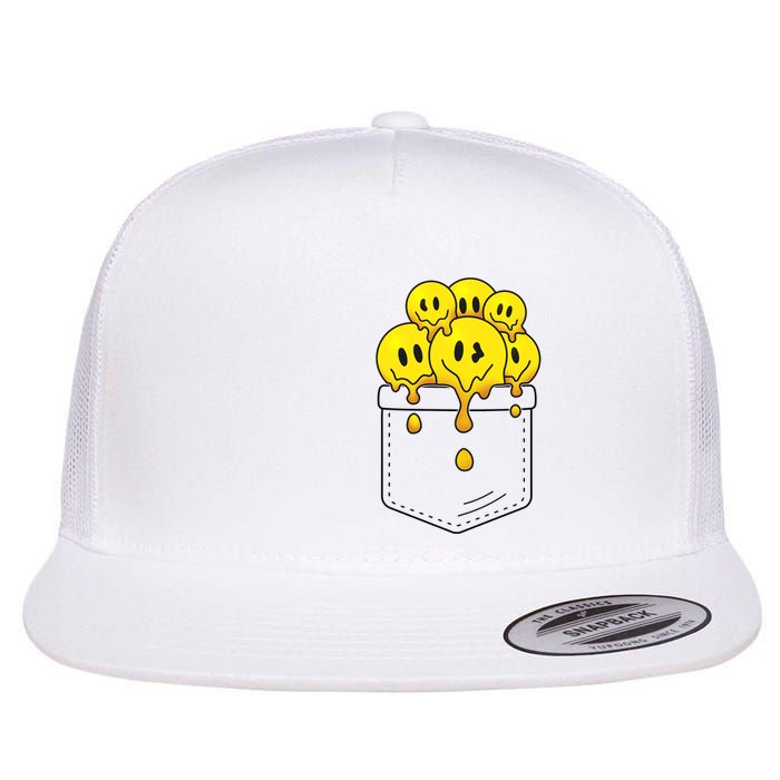 Funny Trippy Pocket Full Of Smiles Flatbill Hat