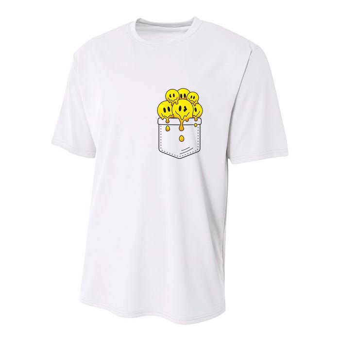 Funny Trippy Pocket Full Of Smiles Youth Performance Sprint T-Shirt