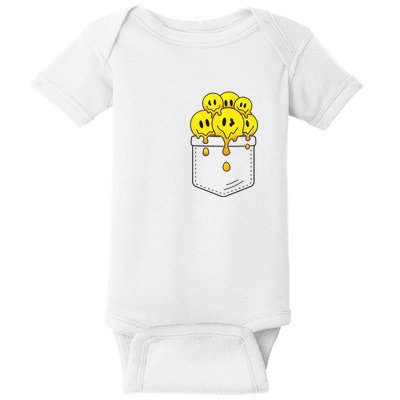 Funny Trippy Pocket Full Of Smiles Baby Bodysuit