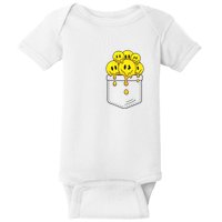 Funny Trippy Pocket Full Of Smiles Baby Bodysuit