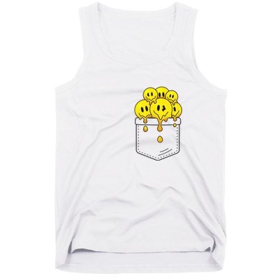 Funny Trippy Pocket Full Of Smiles Tank Top
