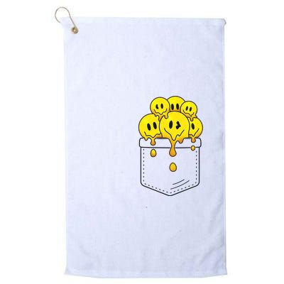 Funny Trippy Pocket Full Of Smiles Golf Towel