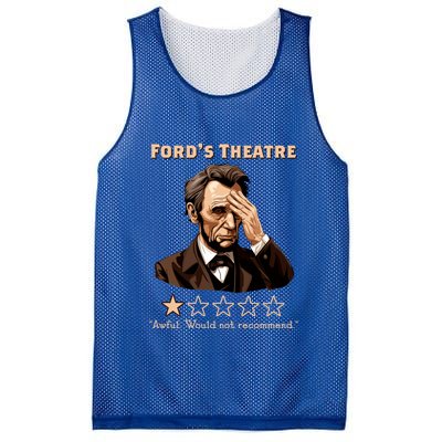 Fords Theater Presidential History Abe Lincoln Funny Mesh Reversible Basketball Jersey Tank