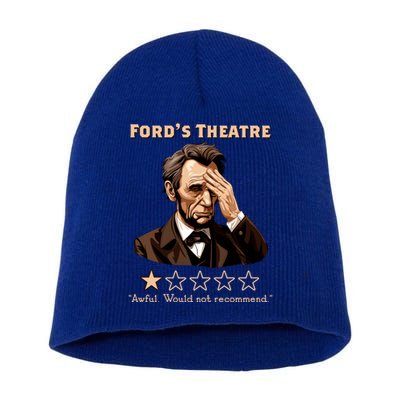 Fords Theater Presidential History Abe Lincoln Funny Short Acrylic Beanie