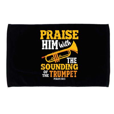 Funny Trumpet Player Christian Psalm Marching Band Microfiber Hand Towel