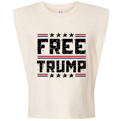 Free Trump Pro Republican Political Garment-Dyed Women's Muscle Tee