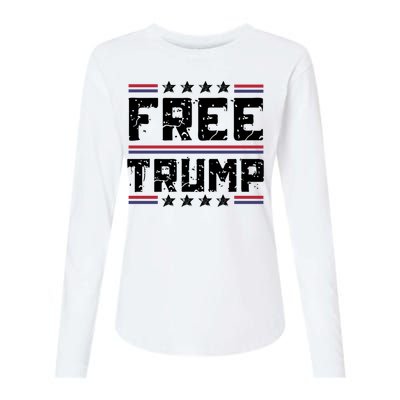 Free Trump Pro Republican Political Womens Cotton Relaxed Long Sleeve T-Shirt