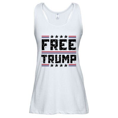 Free Trump Pro Republican Political Ladies Essential Flowy Tank