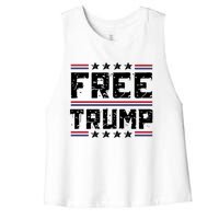 Free Trump Pro Republican Political Women's Racerback Cropped Tank