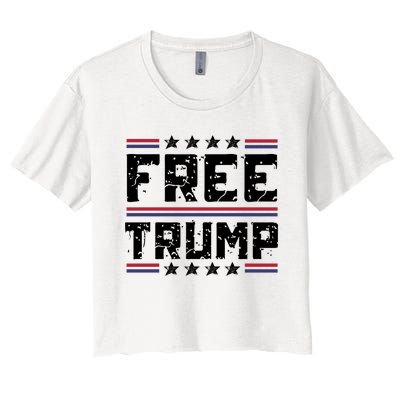 Free Trump Pro Republican Political Women's Crop Top Tee