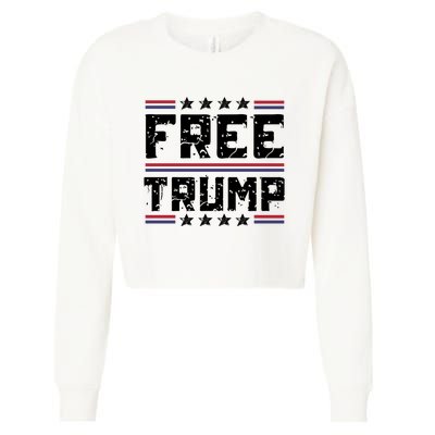 Free Trump Pro Republican Political Cropped Pullover Crew