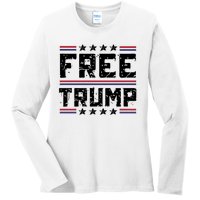 Free Trump Pro Republican Political Ladies Long Sleeve Shirt