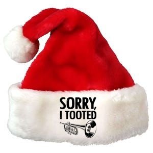 Funny Trumpet Player Design For Men Women Trumpet Trumpeter Premium Christmas Santa Hat