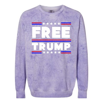 Free Trump Pro Donald Trump Election Colorblast Crewneck Sweatshirt