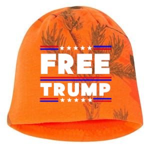 Free Trump Pro Donald Trump Election Kati - Camo Knit Beanie