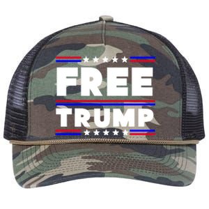 Free Trump Pro Donald Trump Election Retro Rope Trucker Hat Cap