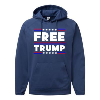 Free Trump Pro Donald Trump Election Performance Fleece Hoodie