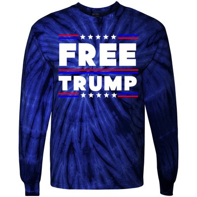 Free Trump Pro Donald Trump Election Tie-Dye Long Sleeve Shirt