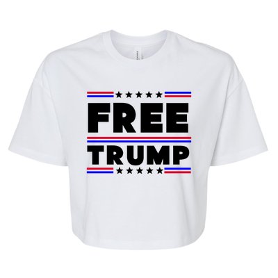 Free Trump Pro Donald Trump Election Bella+Canvas Jersey Crop Tee