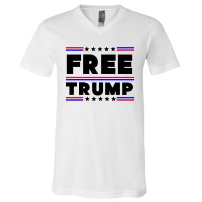 Free Trump Pro Donald Trump Election V-Neck T-Shirt