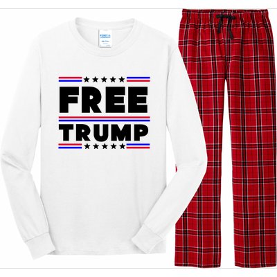 Free Trump Pro Donald Trump Election Long Sleeve Pajama Set