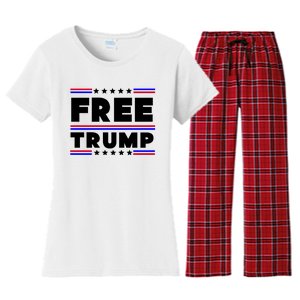 Free Trump Pro Donald Trump Election Women's Flannel Pajama Set