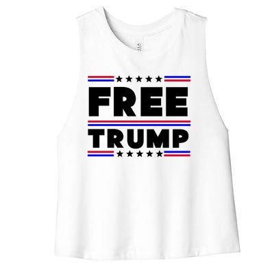 Free Trump Pro Donald Trump Election Women's Racerback Cropped Tank