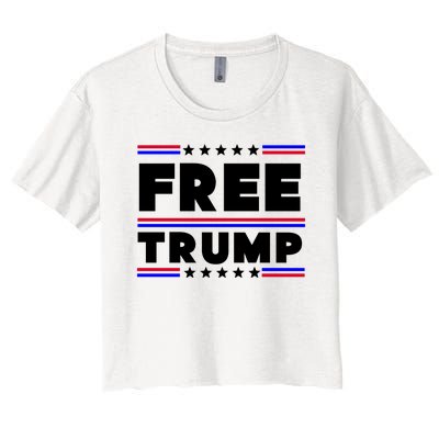 Free Trump Pro Donald Trump Election Women's Crop Top Tee