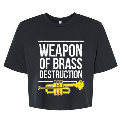 Funny Trumpet Player Marching Band Trumpeter Brass Player Bella+Canvas Jersey Crop Tee