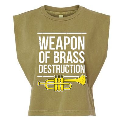 Funny Trumpet Player Marching Band Trumpeter Brass Player Garment-Dyed Women's Muscle Tee