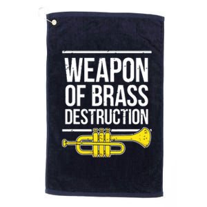 Funny Trumpet Player Marching Band Trumpeter Brass Player Platinum Collection Golf Towel