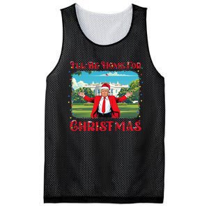 Funny Trump Pajamas ILl Be Home For Christmas Santa Xmas Mesh Reversible Basketball Jersey Tank