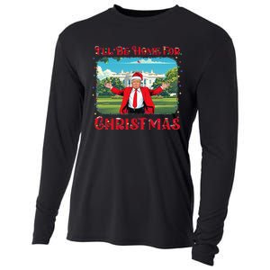 Funny Trump Pajamas ILl Be Home For Christmas Santa Xmas Cooling Performance Long Sleeve Crew