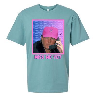 Funny Trump Pink Miss Me Yet Trump 2024 President 2024 Sueded Cloud Jersey T-Shirt